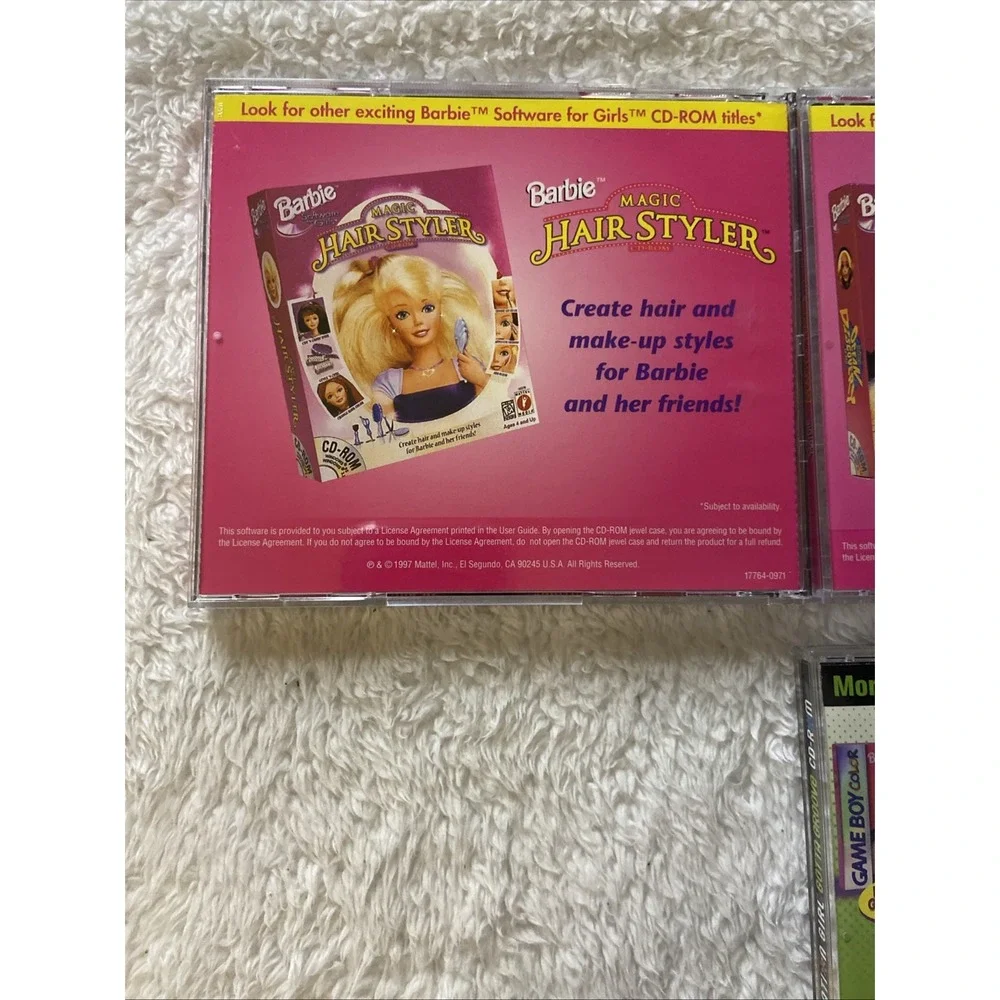 Barbie Games PC CD ROM Lot Of 3 Magic Hairstyler Girl Groove Ocean Discovery 90